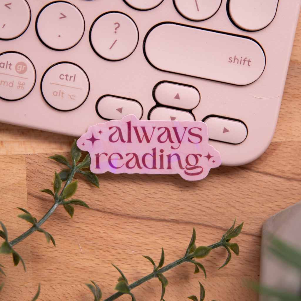 Холограмен стикер "Always reading" Lunar Studio