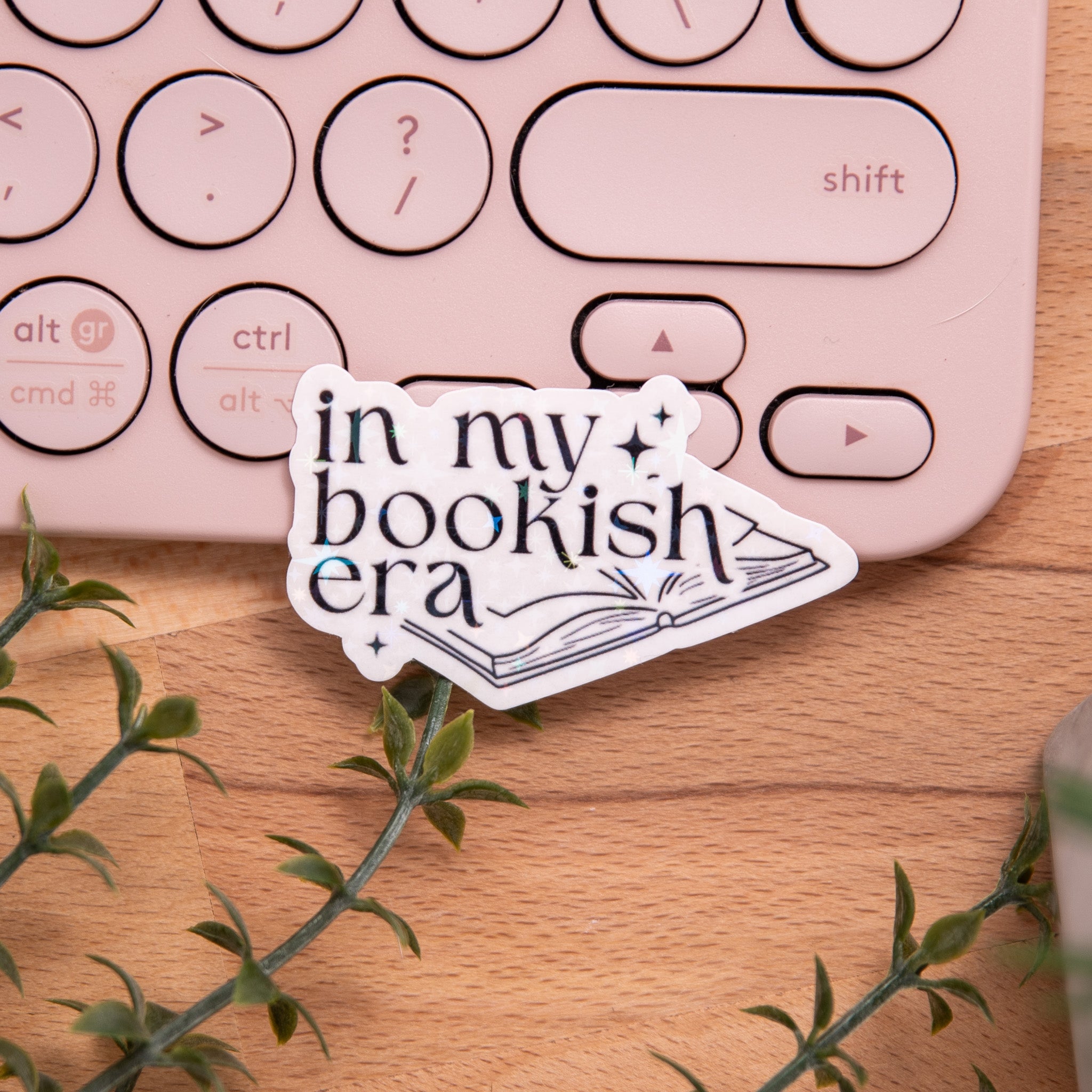 Холограмен стикер "In My Bookish Era" Lunar Studio