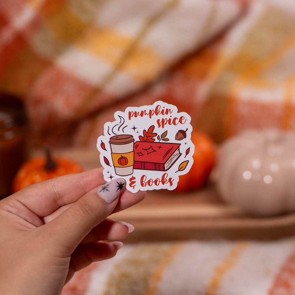 Стикер "Pumpkin spice & books"