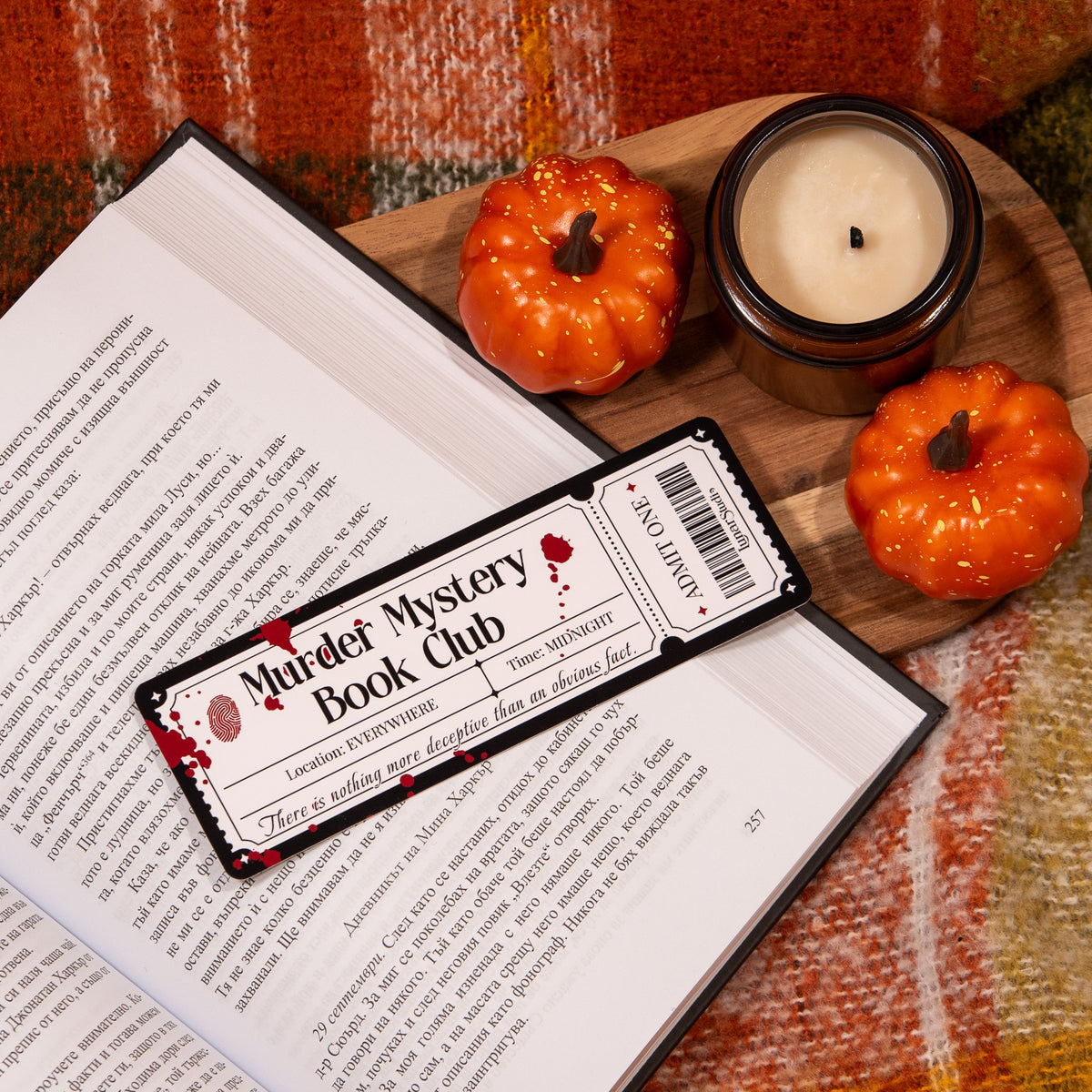Книгоразделител "Murder Mystery Book Club"